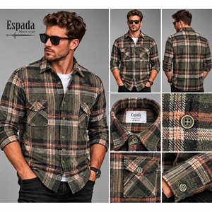 Koszula męska cieplejsza flanelowa krój slim fit produkt Turecki  M-3XL
