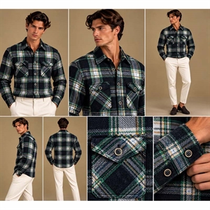 Koszula męska cieplejsza flanelowa krój slim fit produkt Turecki  M-3XL
