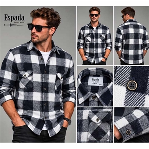 Koszula męska cieplejsza flanelowa krój slim fit produkt Turecki  M-3XL