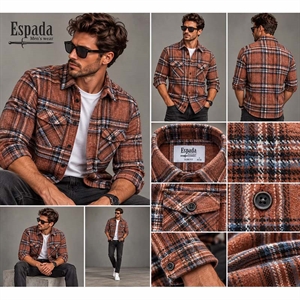 Koszula męska cieplejsza flanelowa krój slim fit produkt Turecki  M-3XL