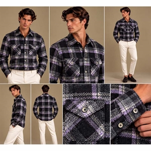 Koszula męska cieplejsza flanelowa krój slim fit produkt Turecki  M-3XL