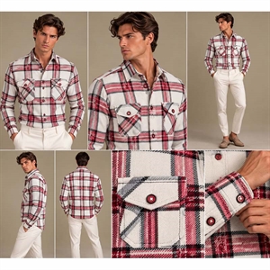 Koszula męska cieplejsza flanelowa krój slim fit produkt Turecki  M-3XL