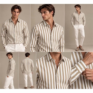 Koszula męska w paski krój slim fit produkt Turecki  M-2XL