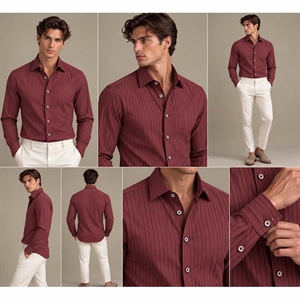 Koszula męska w paski krój slim fit produkt Turecki  M-2XL