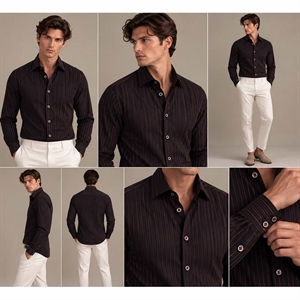 Koszula męska w paski krój slim fit produkt Turecki  M-2XL