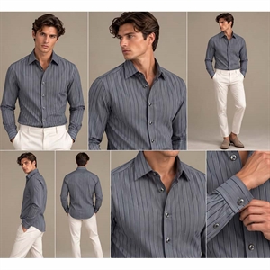 Koszula męska w paski krój slim fit produkt Turecki  M-2XL