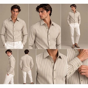 Koszula męska w paski krój slim fit produkt Turecki  M-2XL