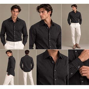 Koszula męska w paski krój slim fit produkt Turecki  M-2XL