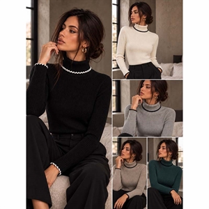 Sweter damski z golfem