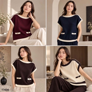 Sweter damski z krótkim rękawem