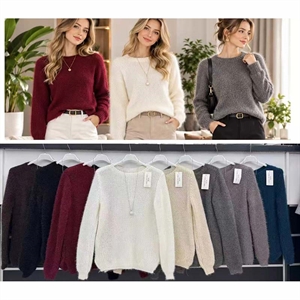 Sweter damski okrągły