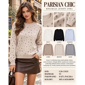 Sweter damski okrągły