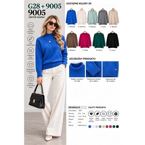 Sweter damski z półgolfem  S/M-L/XL
