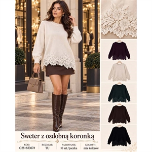 Sweter damski okrągły