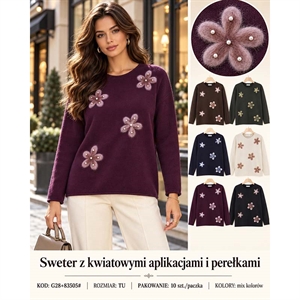 Sweter damski okrągły