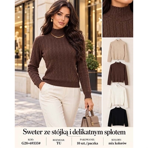 Sweter damski z półgolfem