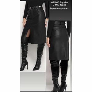 Spódnica ze sztucznej skóry Big Size  L-4XL