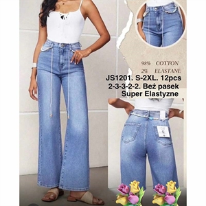 Jeansy dzwony damskie  S-2XL