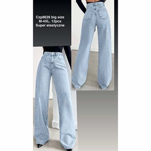 Jeansy szerokie nogawki Big Size  M-4XL