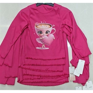 Bluzka dziewczęca prążek  4-14 lat