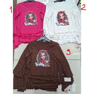 Bluzka dziewczęca prążek  6-16 lat