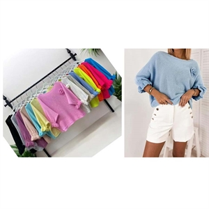 Sweter damski okrągły