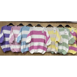 Sweter damski z krótkim rękawem - Produkt Włoski