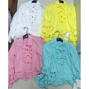 Koszula dziewczęca z długim rękawem  4-14 lat