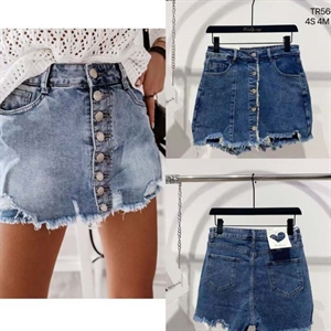 Szorty jeansowe imitujące spódnicę  S-L