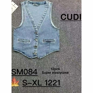 Kamizelka damska jeansowa S-XL