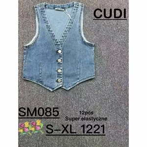 Kamizelka damska jeansowa S-XL