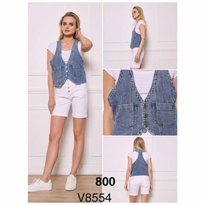 Kamizelka damska jeansowa S-XL