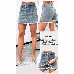 Szorty jeansowe imitujące spódnicę XS-XL