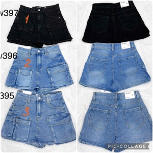 Szorty jeansowe imitujące spódnicę  34-42