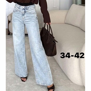 Jeansy szerokie nogawki  34-42