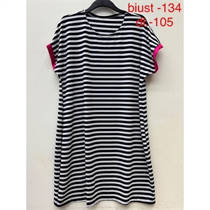 Sukienka w paski damska biust (134cm),długość (105cm) produkt Polski