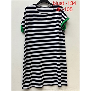 Sukienka w paski damska biust (134cm),długość (105cm) produkt Polski