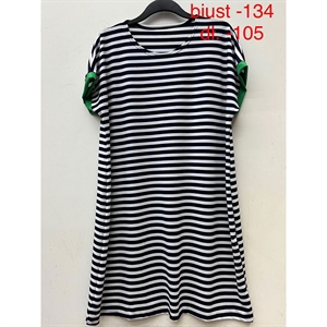 Sukienka w paski damska biust (134cm),długość (105cm) produkt Polski