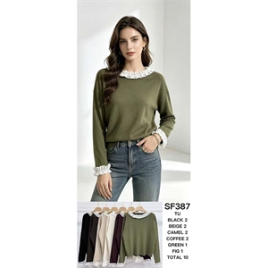 Sweter damski okrągły
