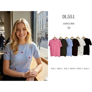 Sweter damski z krótkim rękawem