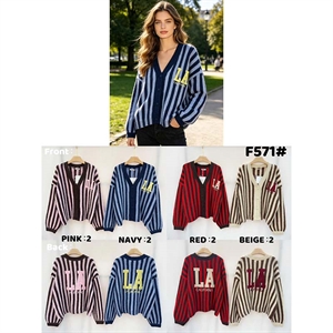 Sweter damski z dekoltem w serek