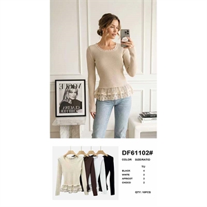 Sweter damski okrągły