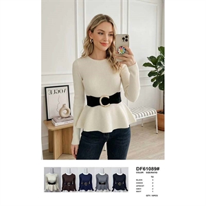 Sweter damski okrągły