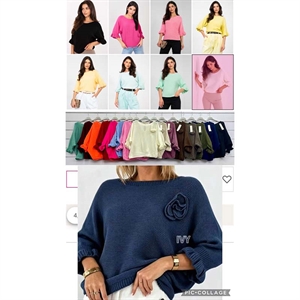 Sweter damski okrągły