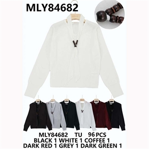 Sweter damski z dekoltem w serek