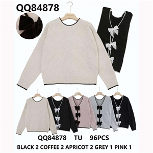 Sweter damski z dekoltem w serek