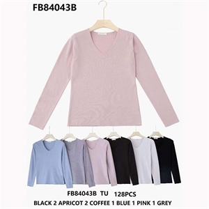 Sweter damski z dekoltem w serek