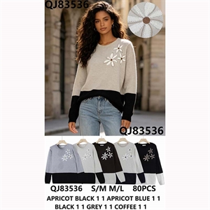 Sweter damski okrągły  S/M-M/L