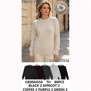 Sweter damski okrągły