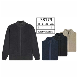 Sweter męski na suwak  M-2XL